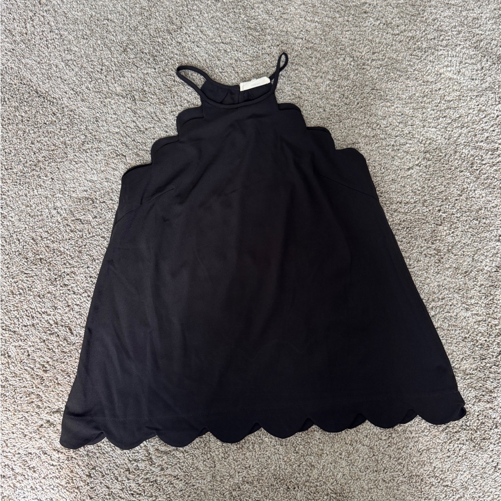 Black Scalloped Halter top size small